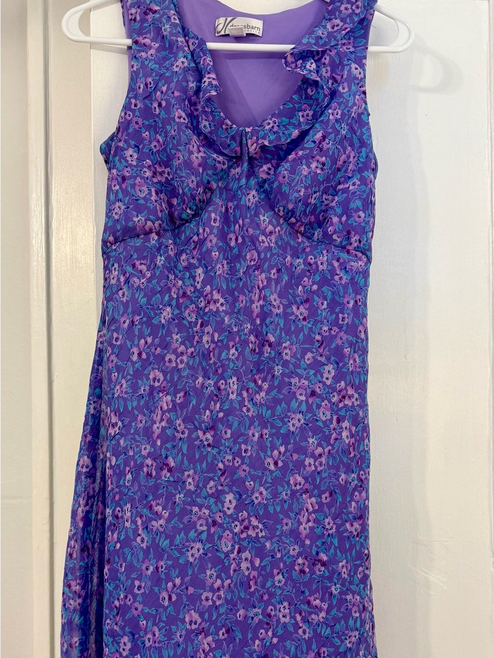 dressbarn Purple Floral Slip Dress